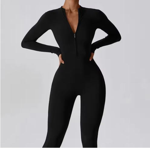 Women’s Long Sleeve Fitness Jumpsuit