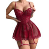 Sheer Lace Garter Lingerie Set