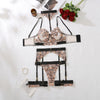 Leopard Lace Halter Lingerie Set