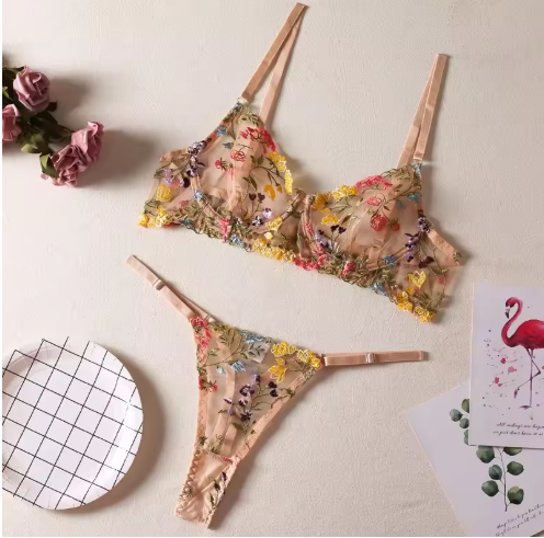 Sheer Lace Lingerie Set