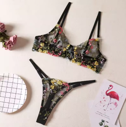 Sheer Lace Lingerie Set