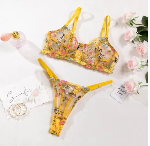 Sheer Lace Lingerie Set