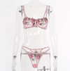 Embroidered Lace Lingerie Set