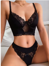Embroidered Lace Lingerie Set