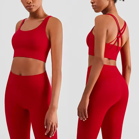 Women’s 2-Piece Yoga Fitness Tracksuit – Sports Bra & Leggings Set