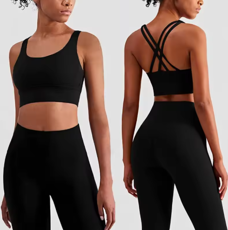 Women’s 2-Piece Yoga Fitness Tracksuit – Sports Bra & Leggings Set
