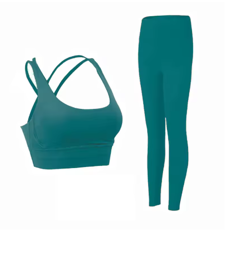 Women’s 2-Piece Yoga Fitness Tracksuit – Sports Bra & Leggings Set