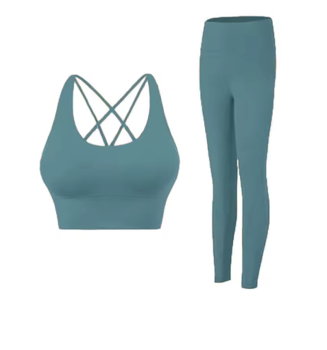 Women’s 2-Piece Yoga Fitness Tracksuit – Sports Bra & Leggings Set