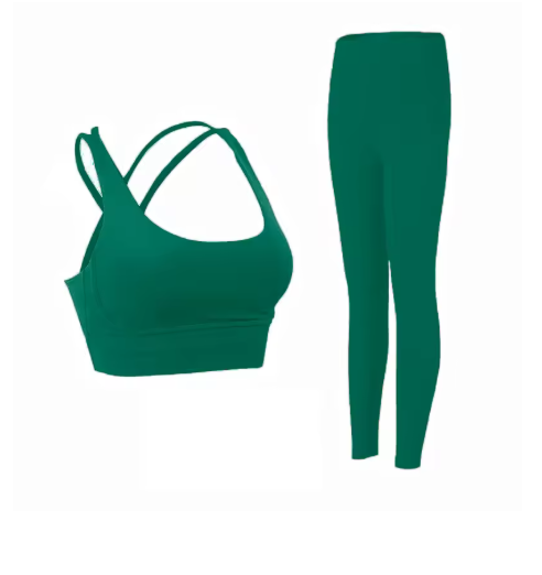 Women’s 2-Piece Yoga Fitness Tracksuit – Sports Bra & Leggings Set