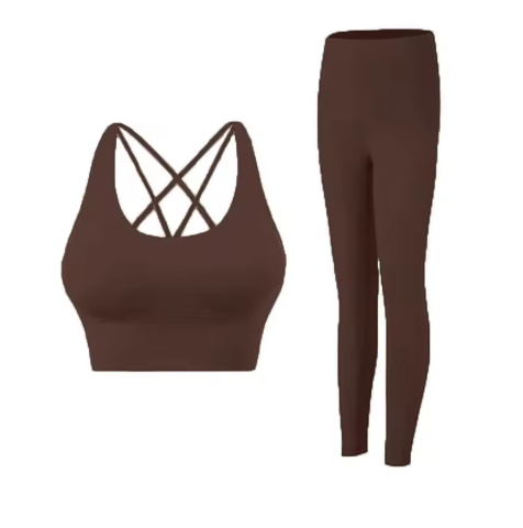 Women’s 2-Piece Yoga Fitness Tracksuit – Sports Bra & Leggings Set