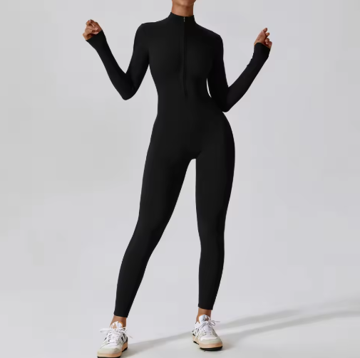 Women’s Long Sleeve Fitness Jumpsuit