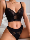 Embroidered Lace Lingerie Set