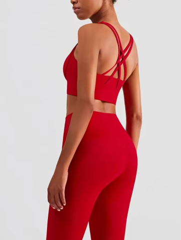 Women’s 2-Piece Yoga Fitness Tracksuit – Sports Bra & Leggings Set