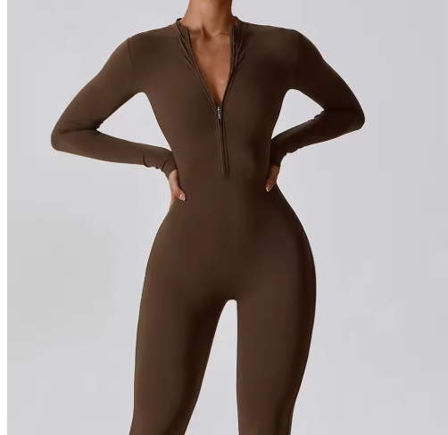 Women’s Long Sleeve Fitness Jumpsuit