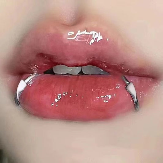 DarkBite™ Stainless Steel Vampire Lip Cuff – No Piercing
