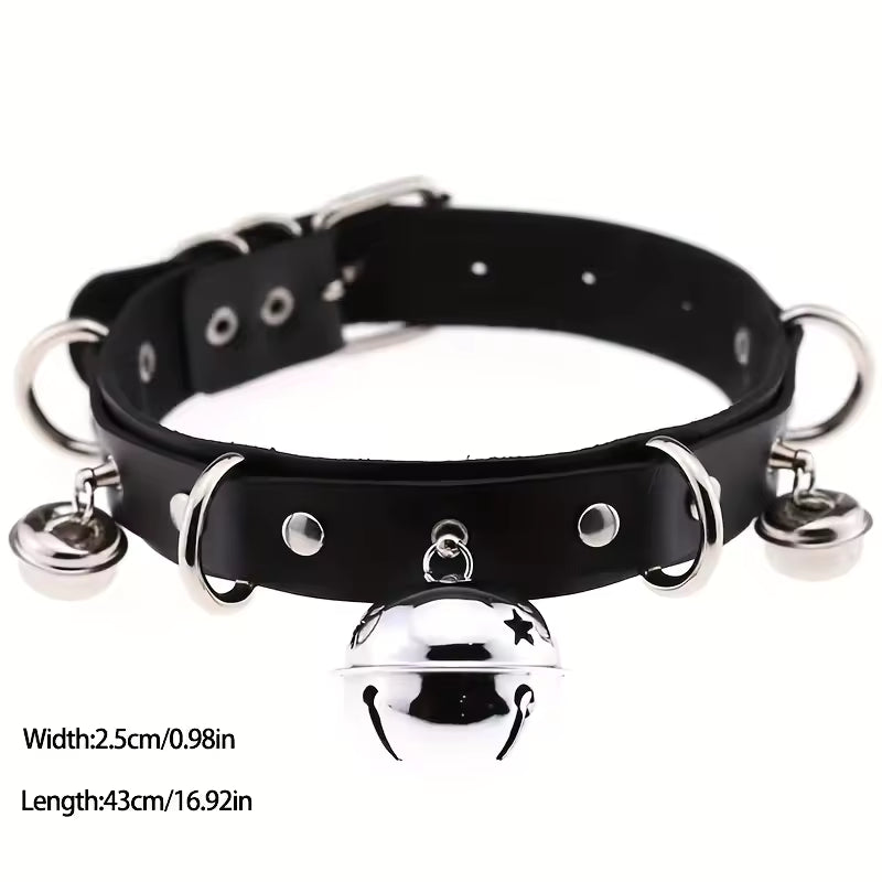 WildCharm™ Bell Choker Necklace – Punk Statement Chain