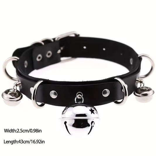 WildCharm™ Bell Choker Necklace – Punk Statement Chain