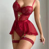 Lace Babydoll Lingerie for Women | Sheer One-Piece Suspender Nightwear