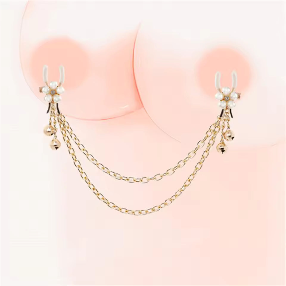 BellTease™ Metal Clip Set with Chain – Adjustable Sensation Clips
