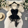 Lace Babydoll Lingerie Set for Women | Sheer Strap Detail Nightwear