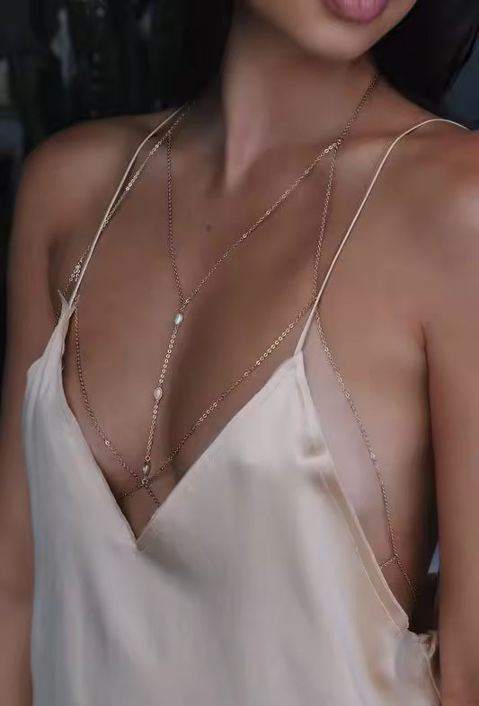 MetalMuse™ Body Chain Harness – Lingerie Statement Accessory