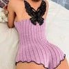 Women’s Lace Trim Pajama Set | Sleeveless V-Neck Summer Sleepwear