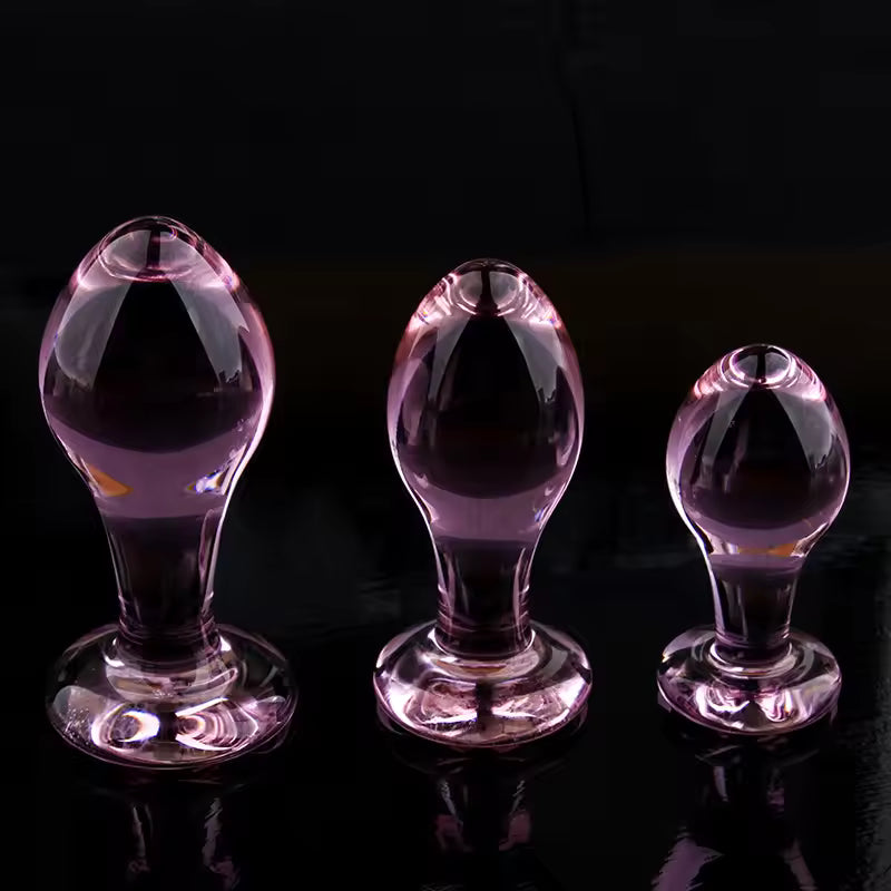 RoseLuxe™ Crystal Glass Plug – Elegant Night Fantasy