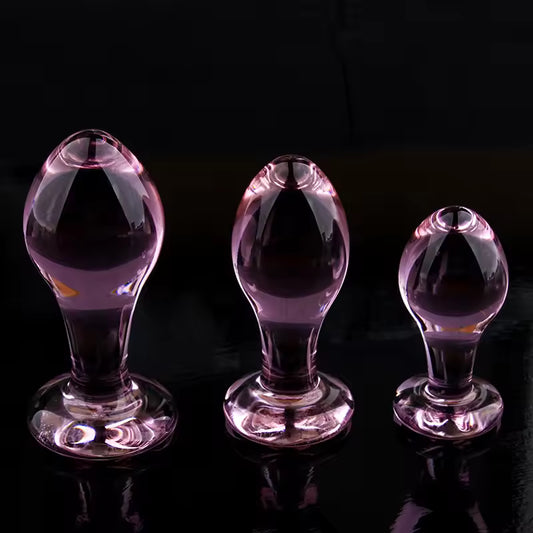 RoseLuxe™ Crystal Glass Plug – Elegant Night Fantasy