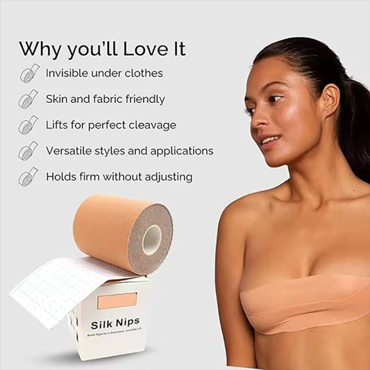 Elastic Breast Lifting Tape | Invisible Strapless Support for a Natural Lift