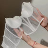 Women’s Sheer Lace Push-Up Bustier Bra – Transparent Corset Lingerie Top