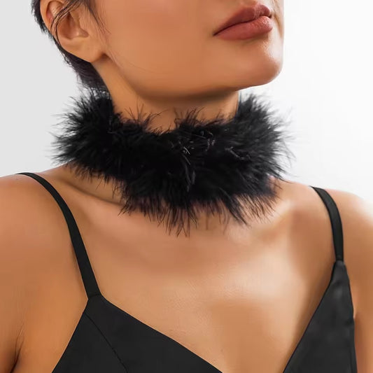 VelvetFlame™ Feather Collar Necklace