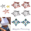 LustGlow™ Star & Flower Clip-On Body Jewelry Set On Nipple Rings (2PCS)
