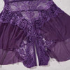 Sheer Lace Teddy Bodysuit for Women | Backless Halter Babydoll Nightwear