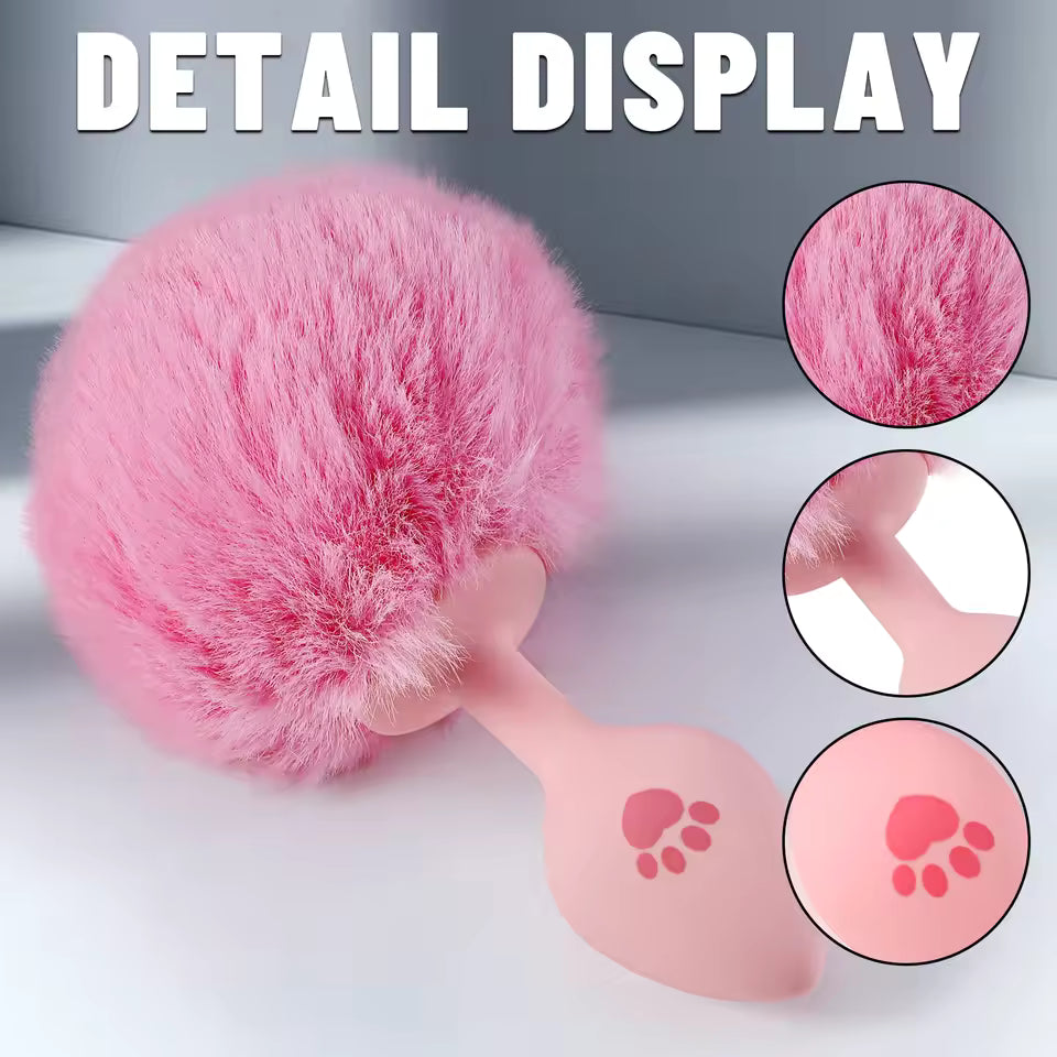 Plush Cat Paw Tail Plug – Flirty Fantasy Couple Toy