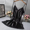Sexy Satin Lace Camisole Nightdress for Women – Elegant Silk Look Sleepwear