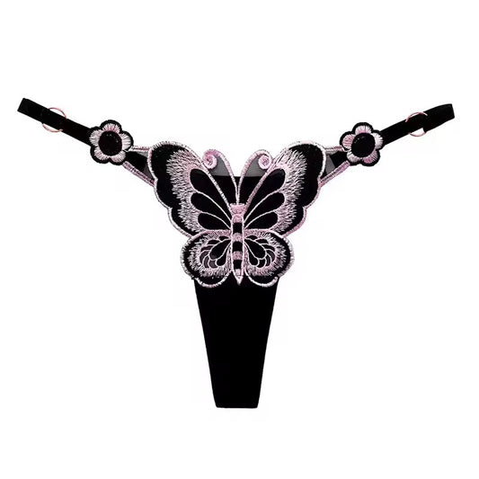 Sexy Lace Butterfly Thong | Women Low Waist G-String Panties