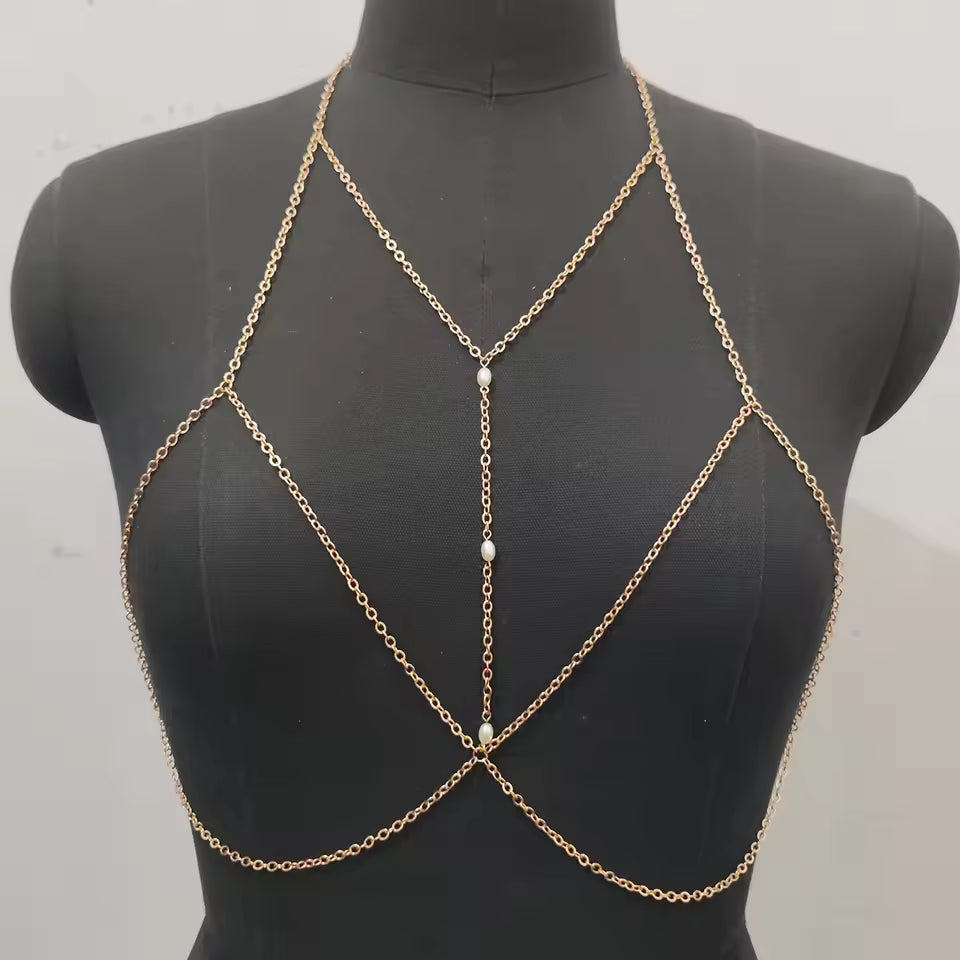 MetalMuse™ Body Chain Harness – Lingerie Statement Accessory