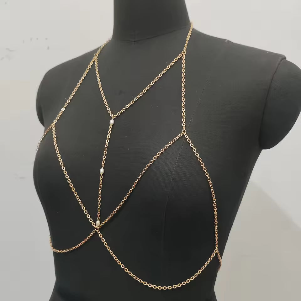 MetalMuse™ Body Chain Harness – Lingerie Statement Accessory