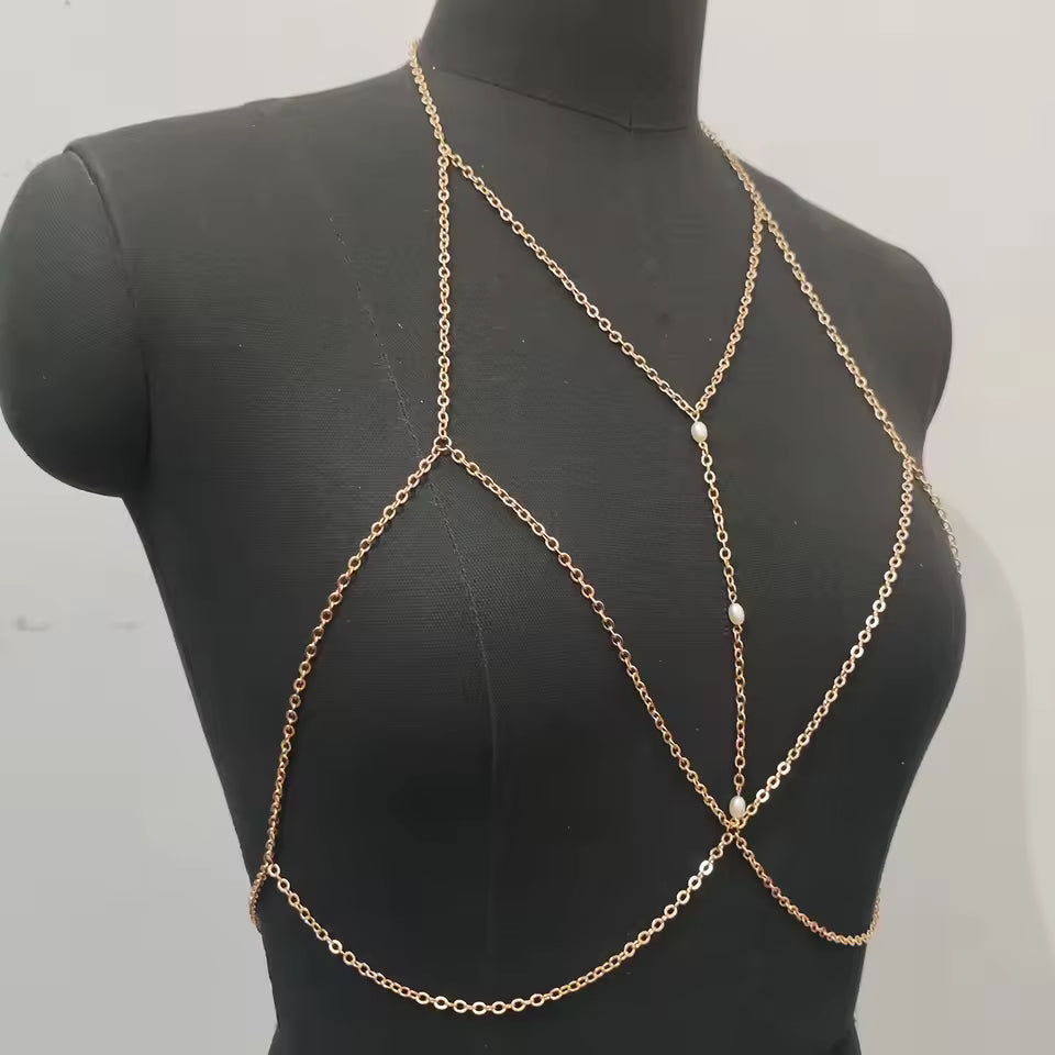 MetalMuse™ Body Chain Harness – Lingerie Statement Accessory