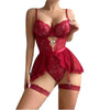 Lace Babydoll Lingerie for Women | Sheer One-Piece Suspender Nightwear