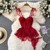 Lace Babydoll Lingerie Set for Women | Sheer Strap Detail Nightwear