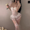 Lace Babydoll Lingerie Set for Women | Sheer Strap Detail Nightwear