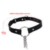 RebelChain™ PU Leather Choker & Leash – Punk Rock Statement Collar