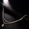 CrystalLuxe™ Water Drop Waist Chain – Double Layer Rhinestone Body Jewelry