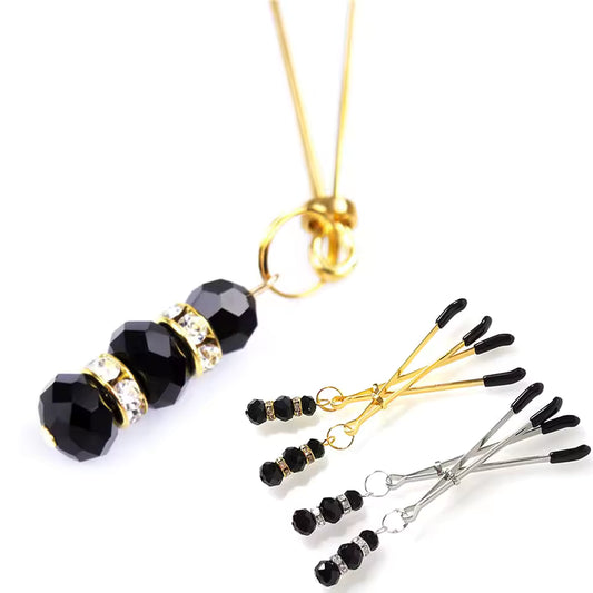 GoldenTease™ Adjustable Nipple Clamps – Beginner Sensation Set