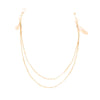 PearlLuxe™ Double Layer Tassel Body Chain – Silver Chest Jewelry