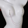 PearlLuxe™ Double Layer Tassel Body Chain – Silver Chest Jewelry