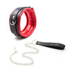 VelvetGrip™ Leather Chain Collar – Bold & Irresistible
