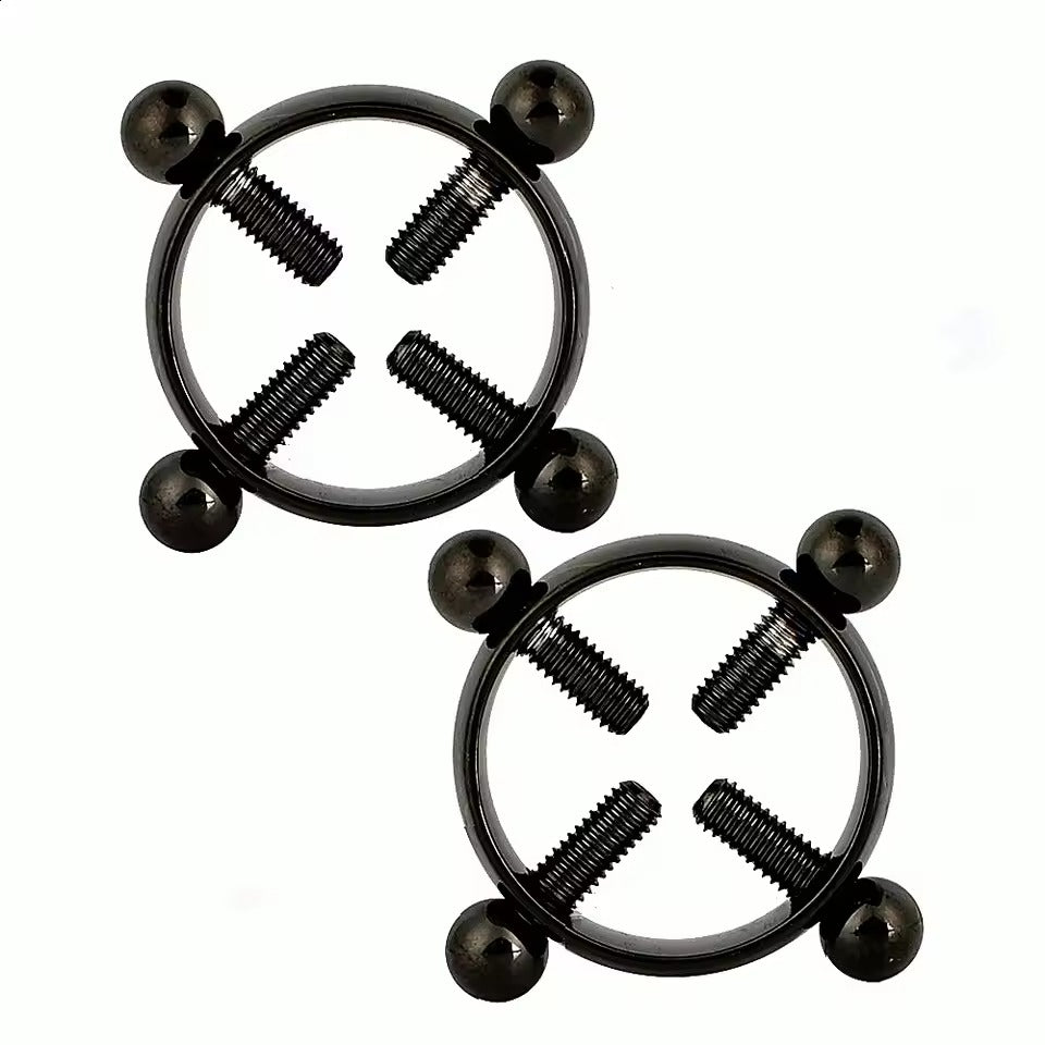 Stainless Steel Nipple Clamps | Adjustable Ring Breast Jewelry for Women