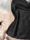Women Satin Lace V-Neck Nightdress – Sexy Back Lounge Sleepwear